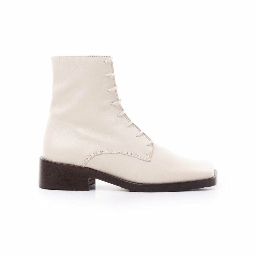 Women L'Intervalle | L'Intervalle Women Chertsy Off White Leather