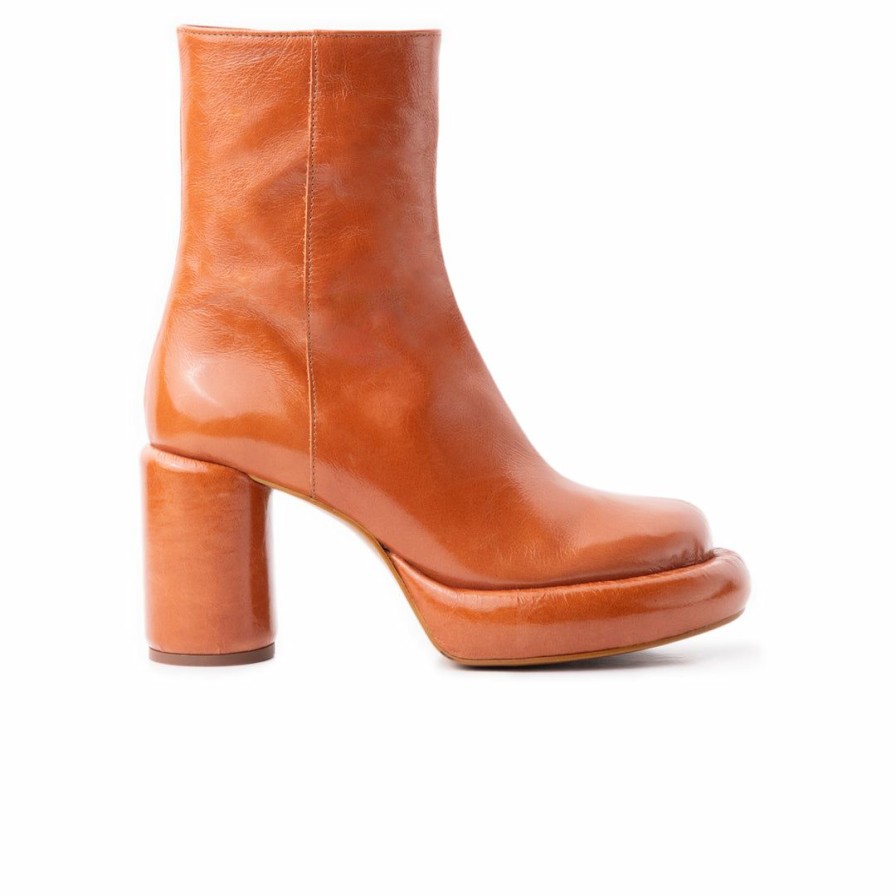 Women L'Intervalle | L'Intervalle Weston Women Burnt Orange Leather