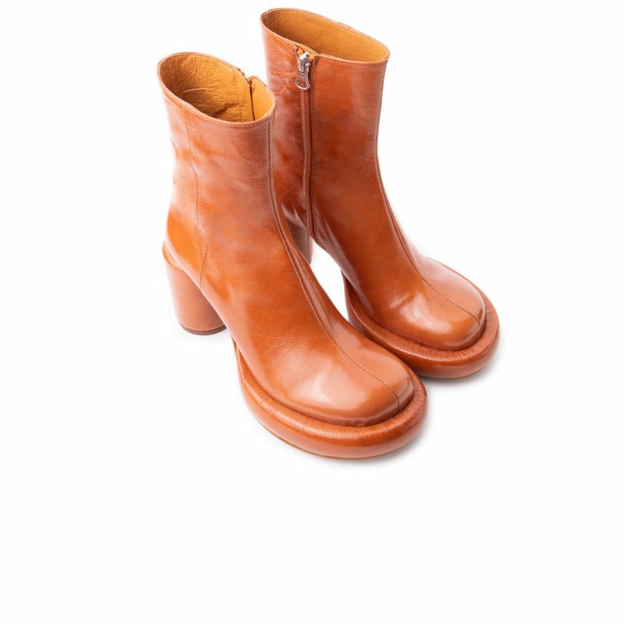 Women L'Intervalle | L'Intervalle Weston Women Burnt Orange Leather