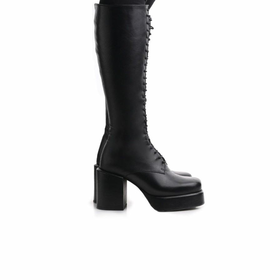 Women L'Intervalle | L'Intervalle Windfall Black Leather