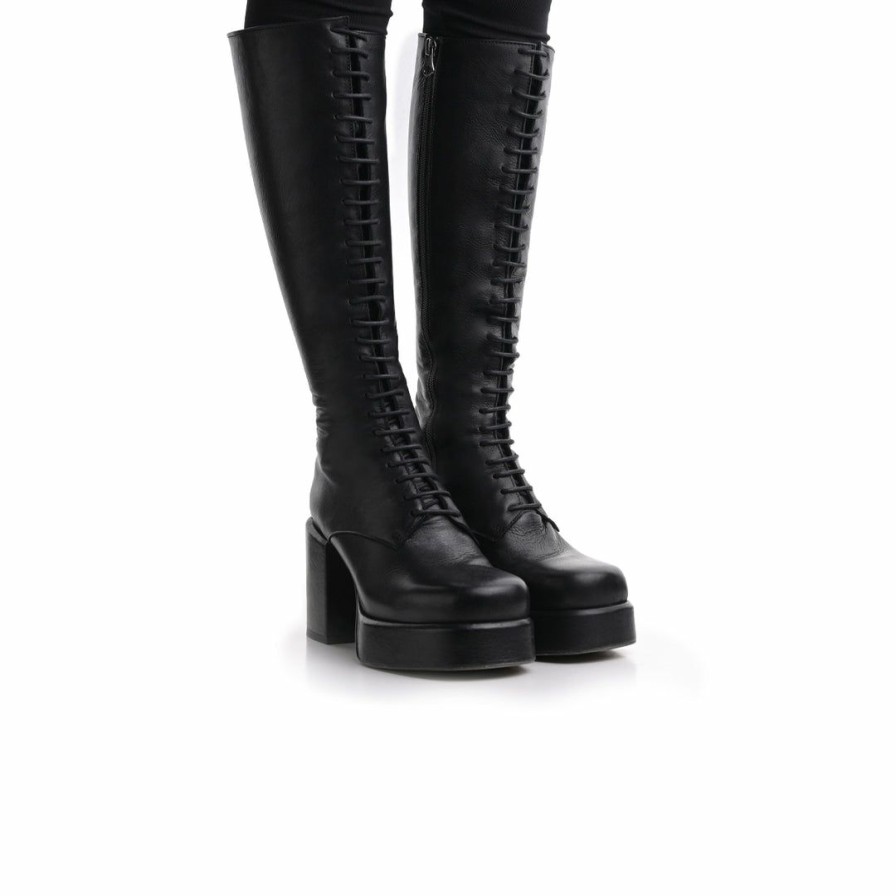 Women L'Intervalle | L'Intervalle Windfall Black Leather