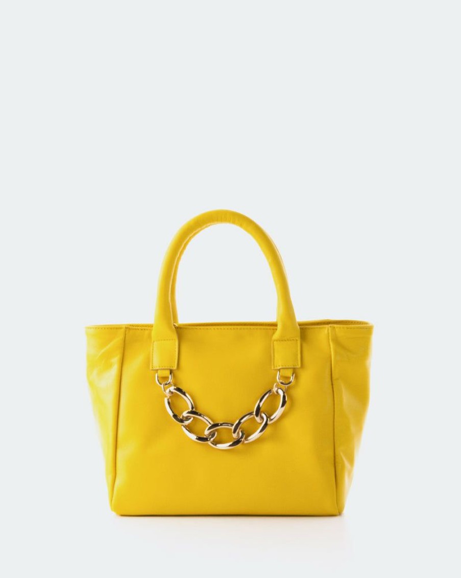 Bags L'Intervalle | L'Intervalle Mini Island Yellow Leather Yellow Leather/Cuir Jaune