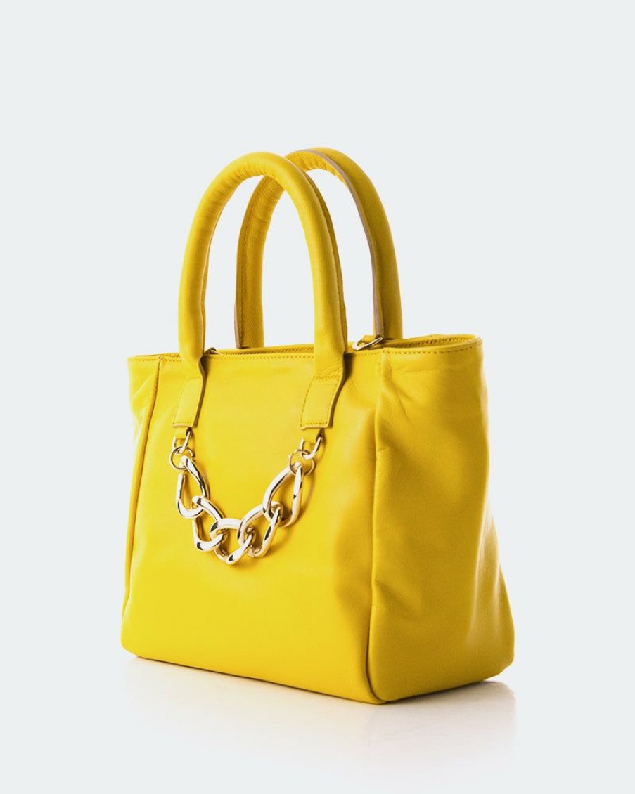 Bags L'Intervalle | L'Intervalle Mini Island Yellow Leather Yellow Leather/Cuir Jaune