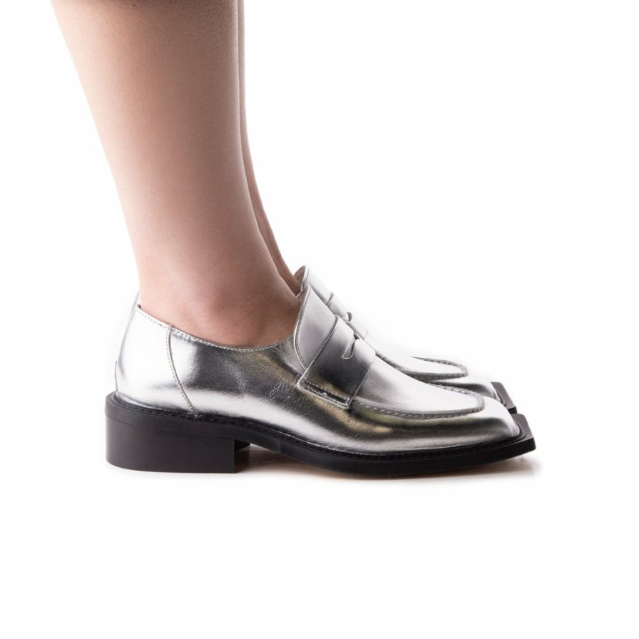 Women L'Intervalle | L'Intervalle Malaya Silver Leather Silver Leather/Cuir Argente