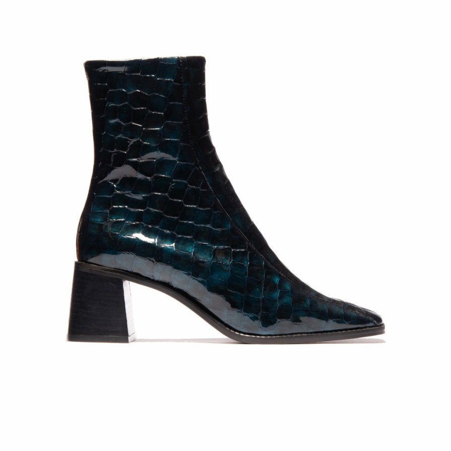 Women L'Intervalle | L'Intervalle Bogart Blue Shiny Croco