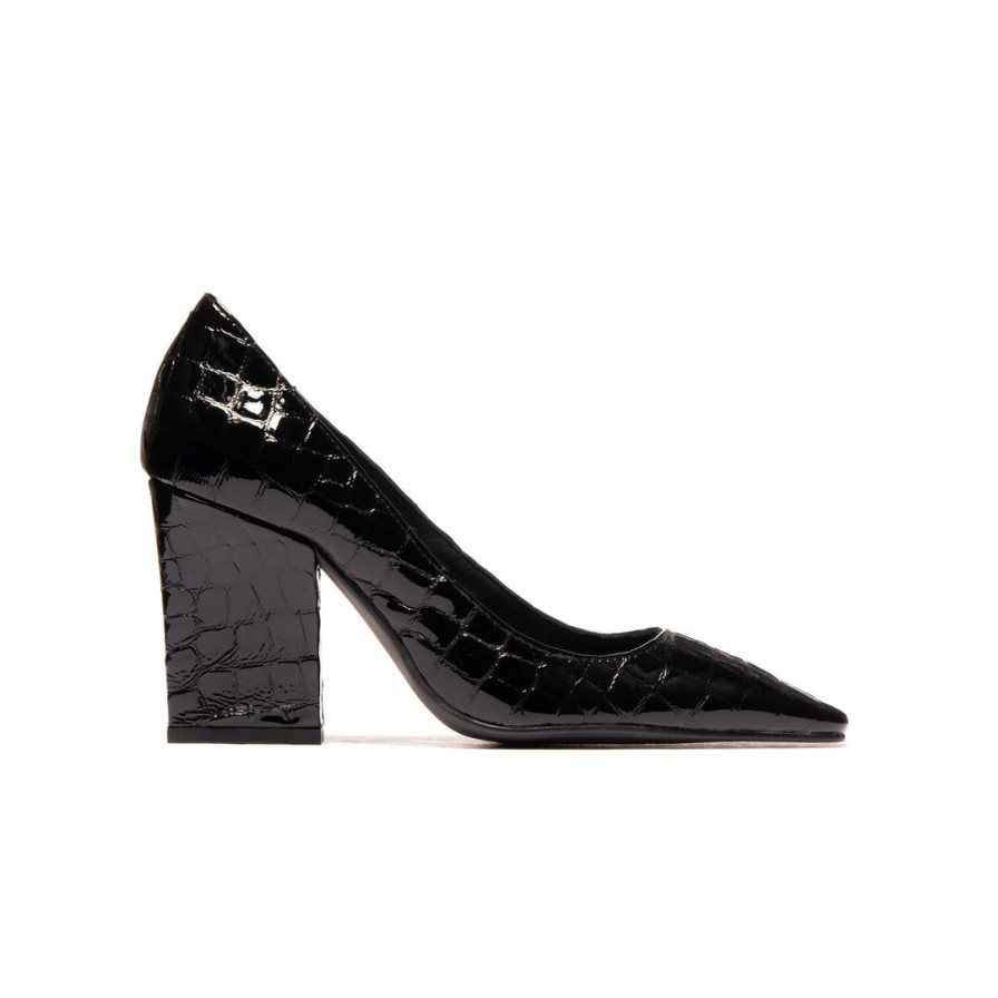 Women L'Intervalle | L'Intervalle Women Divia Black Croco