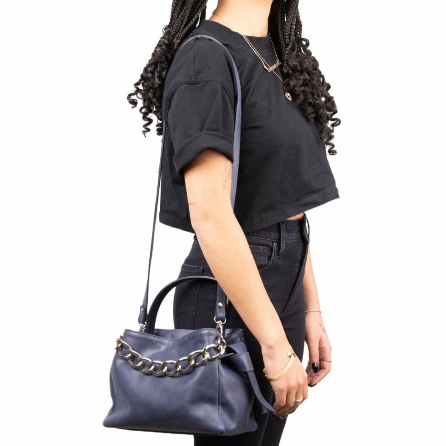 Bags L'Intervalle | L'Intervalle Enchanted Dark Blue Leather Dark Blue Leathe/Bleu Fonce Cuir