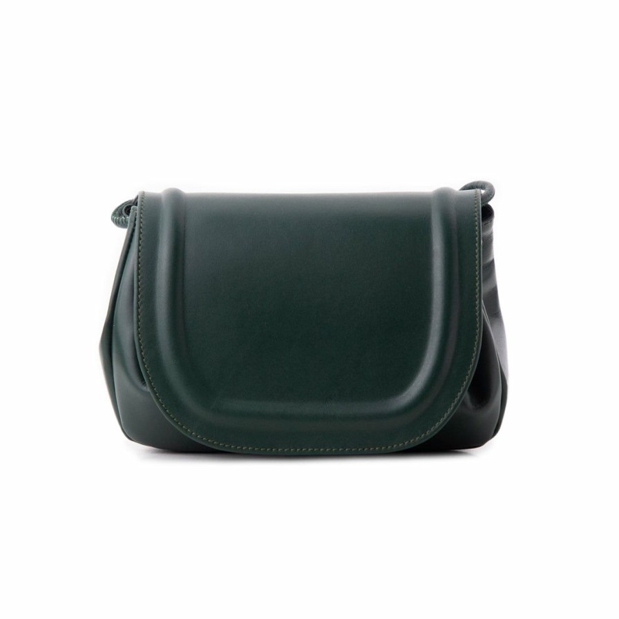 Bags L'Intervalle | L'Intervalle Vauvan Dark Green Leather Dark Green Leather/Vert Fonce Cuir