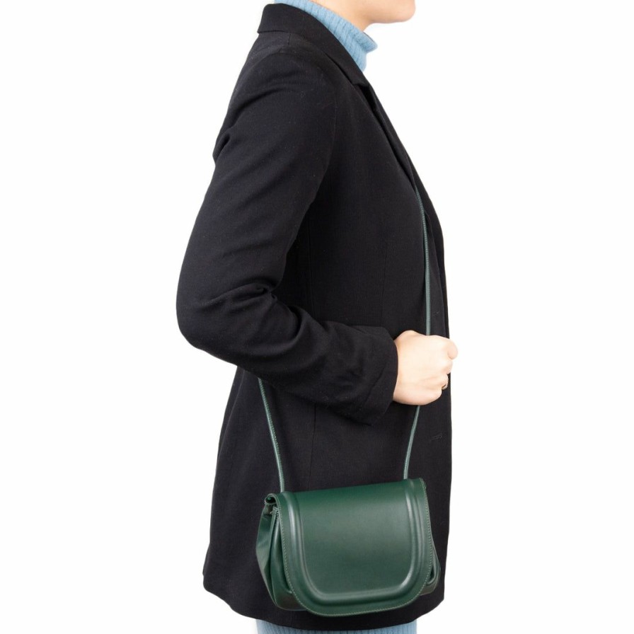 Bags L'Intervalle | L'Intervalle Vauvan Dark Green Leather Dark Green Leather/Vert Fonce Cuir