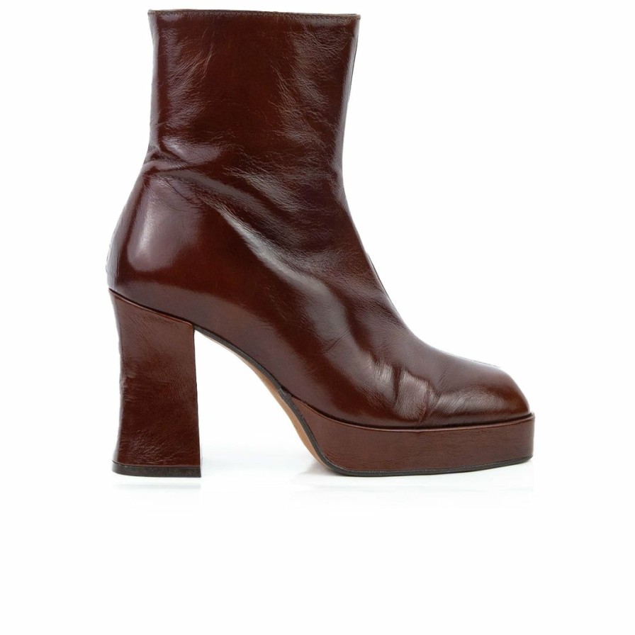 Women L'Intervalle | L'Intervalle Women Mayotte Chestnut Leather