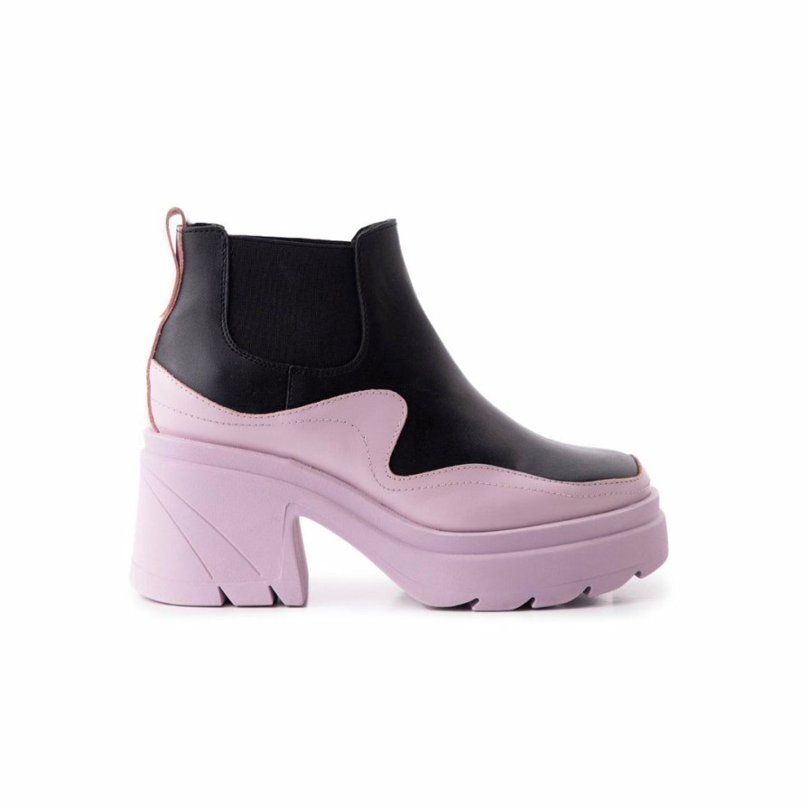 Women L'Intervalle | L'Intervalle Sylvia Women Black/Lilac Leather